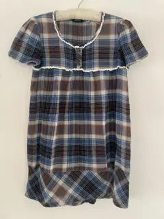 EASTBOY チェック 半袖　ブラウス柔らかい　薄手　レーヨン混　９号