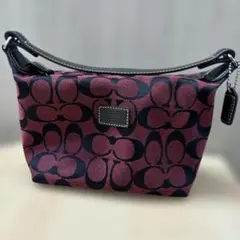 希少 COACH コーチ ハンドバッグ 赤 アクセサリーポーチ 7720 - メルカリ