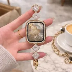 新品【Apple Watch バンド】ジュエリー♡メタルバンド【ゴールド】