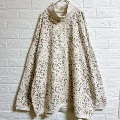 輸入古着♡【XL】オフホワイトレオパード柄トレーナー 長袖 ゆったり