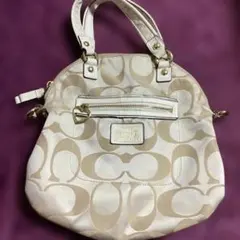 ❤️SALE❤️2way COACH ロゴ入り ハンドバッグ ベージュ❤️