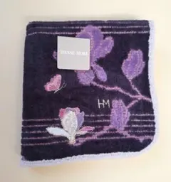 HANAÉ MORI 花柄刺繍 タオルハンカチ