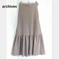 archives ロングスカート ティアード チュール メッシュ F モカ 茶のサムネイル