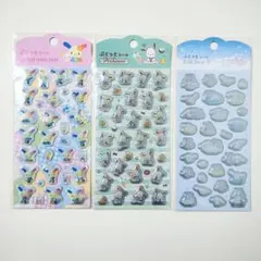 【正規品】キャンドゥ　ぷくっとシール　ウサハナ　ポチャッコ　シナモンロール