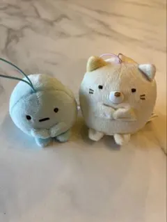 すみっコぐらし　ねこ とかげ2個セット ゴム紐付き