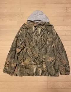 リアルツリー　カモ　デニム　ジャケット　フード付き