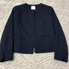 値下げAG ノーカラージャケット ネイビー