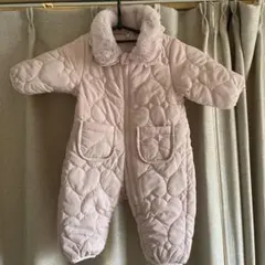 バースデイコトリ　ハート模様キルティングロンパース