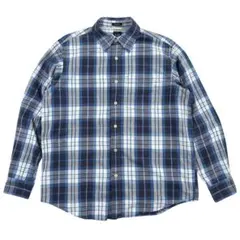 00's GAP 長袖シャツ チェック柄 ブルー ネイビー コットン 古着