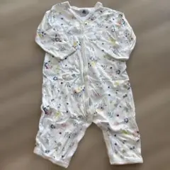 Petit Bateau 花柄ロンパース 6m