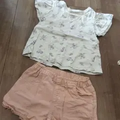 ユニコーン柄Tシャツとショートパンツセット