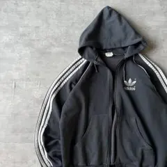 【アメリカ製、３本線ジップパーカー】adidasトレフォイルロゴ常田大希松村北斗