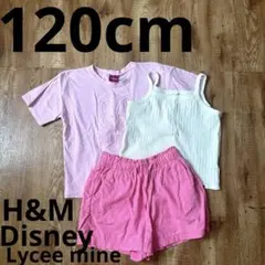 3点セット　120cm ノースリーブ　Tシャツ　短パン　セット販売のサムネイル