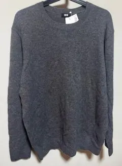ユニクロ UNIQLO カシミヤクルーネックセーター 469404 XL グレー