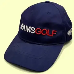 BEAMS GOLF ビームス ゴルフ キャップ ネイビー 刺繍 ロゴ柄 メンズ