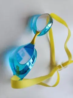 arena水泳ゴーグル 青と黄色