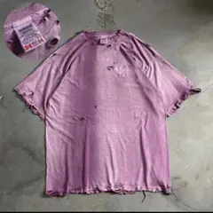 80's 万国旗タグ”adidas“米国製”鬼フェード“ボロt-shirt