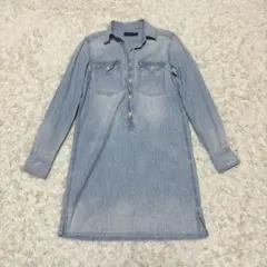 ポロラルフローレン　デニムワンピース　シャツ　プルオーバー　ロゴ無し　コットン