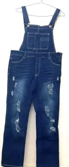 レディース　ダメージ　デニム　オーバーオール　Ｍサイズ　新品