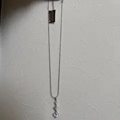 ハート型クリスタル付きジルコニアネックレス