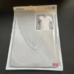 UNIQLO AIRism Vネック Tシャツ XS ライトグレー