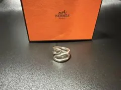 HERMÈS シェーヌダンクル ツイスト シルバー リング 55 約15号のサムネイル