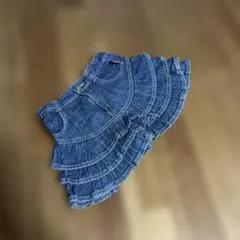 メゾピアノ ボリュームフリルデニムスカート110