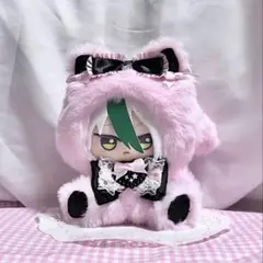 ハンドメイド 着ぐるみ おすわりぬい服 推し活 桃色 黒色 d352