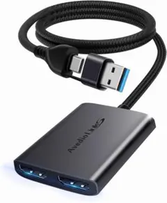 USB C/A HDMI 変換アダプター デュアルモニター ハブ HDMI