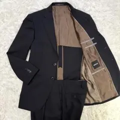 【未使用級】極上シルク絹 スーツ メンズクラブ パイピング白ベージュ