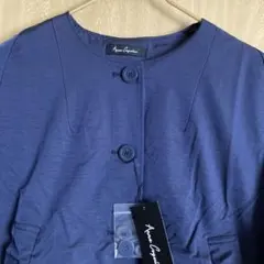 アンコキーヌ　ファスナー取外し可能2WAYロングコート　ネイビー　Ｌ