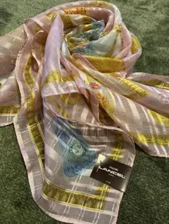 LANCEL 　大判シルク100%スカーフ