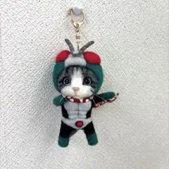 羊毛フェルト　仮面にゃイダーのサムネイル