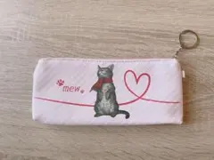 【猫ちゃん】ピンク色 ペンケース