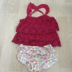 女の子 花柄水着