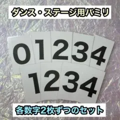 バミリ ナンバリング 0〜4番 ダンス ステージ 場ミリ 番号　白