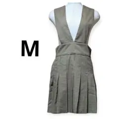 【新品】 千鳥柄 チェック柄 ミニワンピース スカート ジャンパースカート М