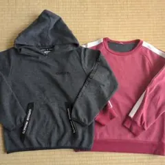 140センチ　男の子用トレーナー②パーカー　2点セットまとめ売り　長袖スウェット