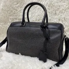 高級✨サンローラン　2way 黒　ベイビーダッフル　トップジップ　スタッズ