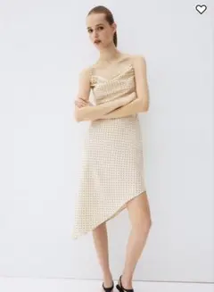【即完売】H＆Mドット柄 カシュクール キャミワンピース