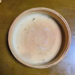 陶器製オレンジ系円形花器