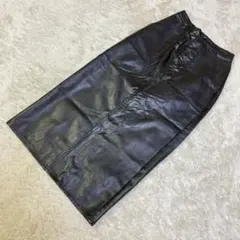 【GRL】S フェイクレザー タイトスカート ブラック レディース