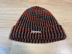 値下げ交渉可能！ Supreme ストライプ ニット帽 - メルカリ