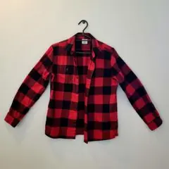 GAP/キッズ/150 /赤と黒のチェック柄長袖シャツ