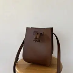 MAISON VINCENT ブラウン 巾着型 ショルダーバッグ　ZARA