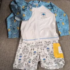 ポチャマ・ピカチュウ ラッシュガード 水着3点セット 95cm