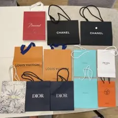ハイブランド紙袋まとめ売り　エルメス　シャネル　ルイヴィトン　ディオール