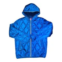 CONVERSEコンバース青 フード付きキルティングジャケット M 内ボア