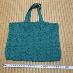 ターコイズハンドメイドトートバッグ