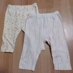 ユニクロ　レギンス七分丈　90サイズ2枚セット